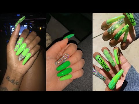 Green Baddie Nail Compilation Youtube