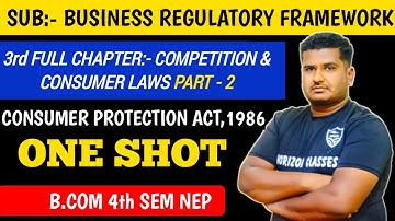 3rd Full Chapter | Competition & Consumer Laws | Part 2 | B.Com 4th Sem NEP | Business Regulatory Fr