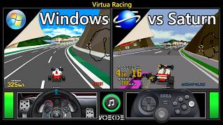 [arcade Port] Virtua Racing (pc Vs Sega Saturn) Real Hardware Comparison
