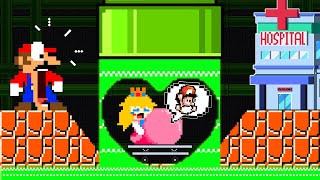 Mario Hospital: Mario Takes Peach PREGNANT to the Hospital in MAZE | Game Animation