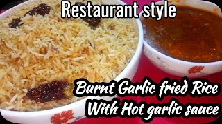Burnt Garlic Fried Rice With Hot Garlic Sauce | Garlic Rice | Indo Chinese Recipes | Eng Subtitles