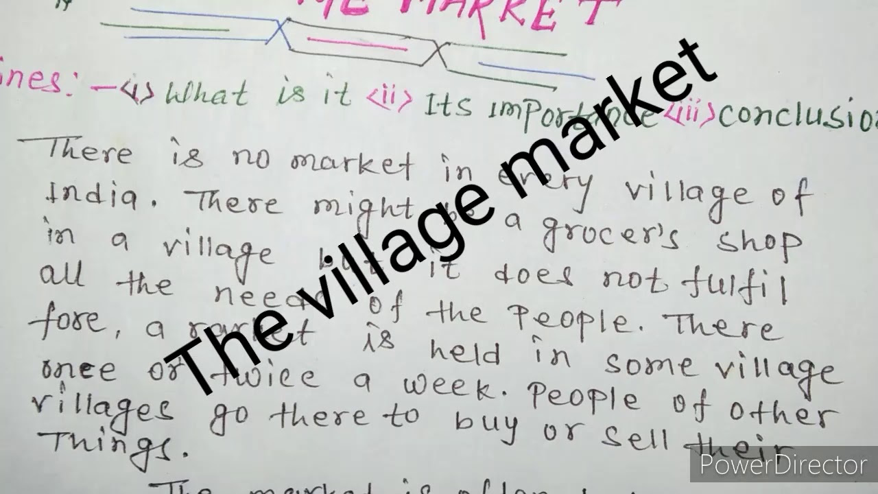 essay on the biggest market in my village