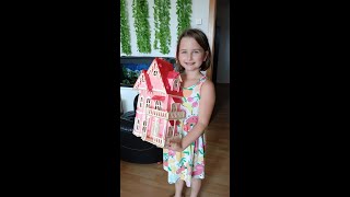 Аинара собирает трехэтажный домик из фанеры , 3D домик