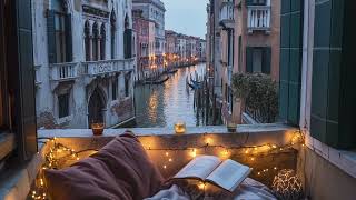 Venice Canal at Sunset – Peaceful Reading Nook with Soft Fairy Light Ambience screenshot 4