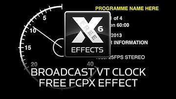 Free Final Cut Pro X Plugin XEffects Broadcast VT Clock FCPX #freeeffectfriday