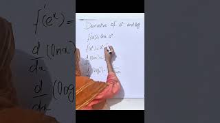derivatives of exponential and logarithmic functions | Ex 2.6 #shorts