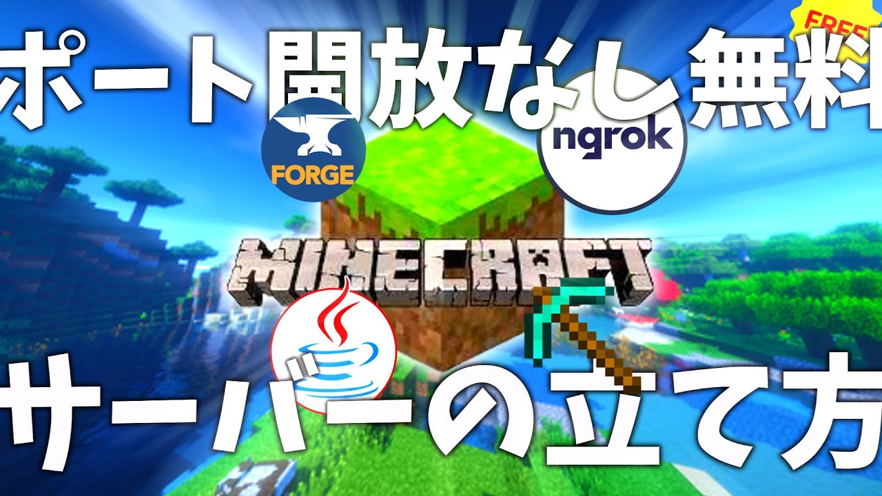 ポート開放なし！無料でサーバーを立てる方法！！【Minecraft】 - YouTube