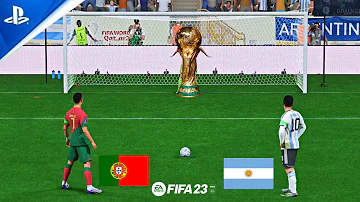 RONALDO V MESSI ! PORTUGAL VS ARGENTINA ! FIFA WORLD CUP PENALTIES ! FIFA 23