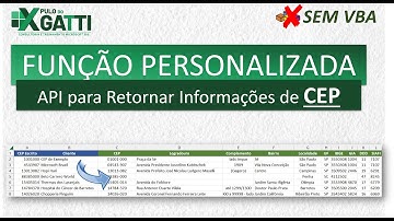 EXCEL - Função Personalizada para Retornar Informações de CEP via API (SERVIÇOWEB & LAMBDA)