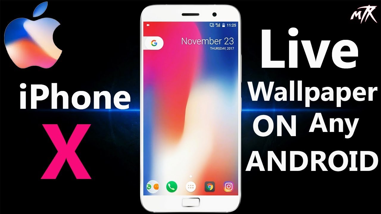 How to set iphone X live wallpaper on any android smartphone android trick 2017 YouTube