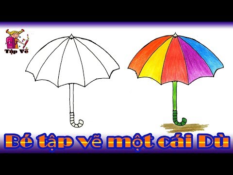 Bé tập vẽ cái Dù theo mẫu | draw the umbrella