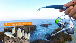 Solo Adventure - Shore casting for Trevally fish  - topwater / shore jigging Best jigging techniques