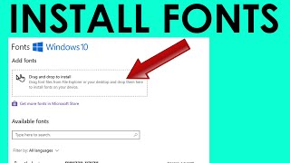 How to install fonts in Windows 10