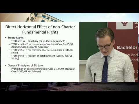 Dr. Lars Karlander “Direct horizontal effect of EU Fundamental Rights:  problems and possibilities” - YouTube