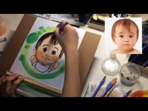 赤ちゃんの似顔絵を描いてみた1 Youtube