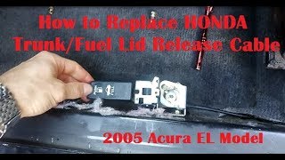 How to Replace a Honda Trunk&Fuel Lid Release Cable by Marc-André Blais 29,440 views 4 years ago 4 minutes, 32 seconds