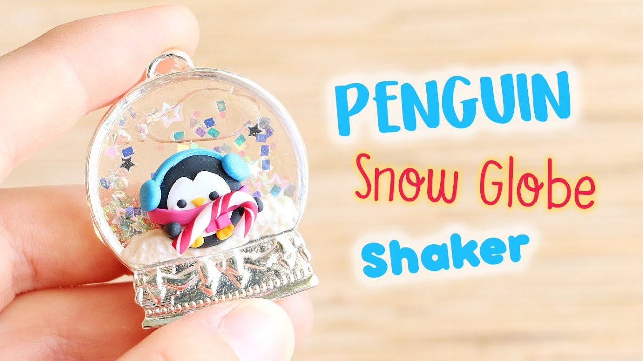 Penguin Snow Globe Shaker│Polymer Clay & UV Resin Tutorial - YouTube