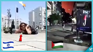 شاهد ما وقع لهذه اليهودية أثناء سقوط صواريخ المقاومة الفلسطينية