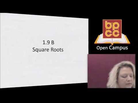 Math 097 Module 3.3 - Square Roots