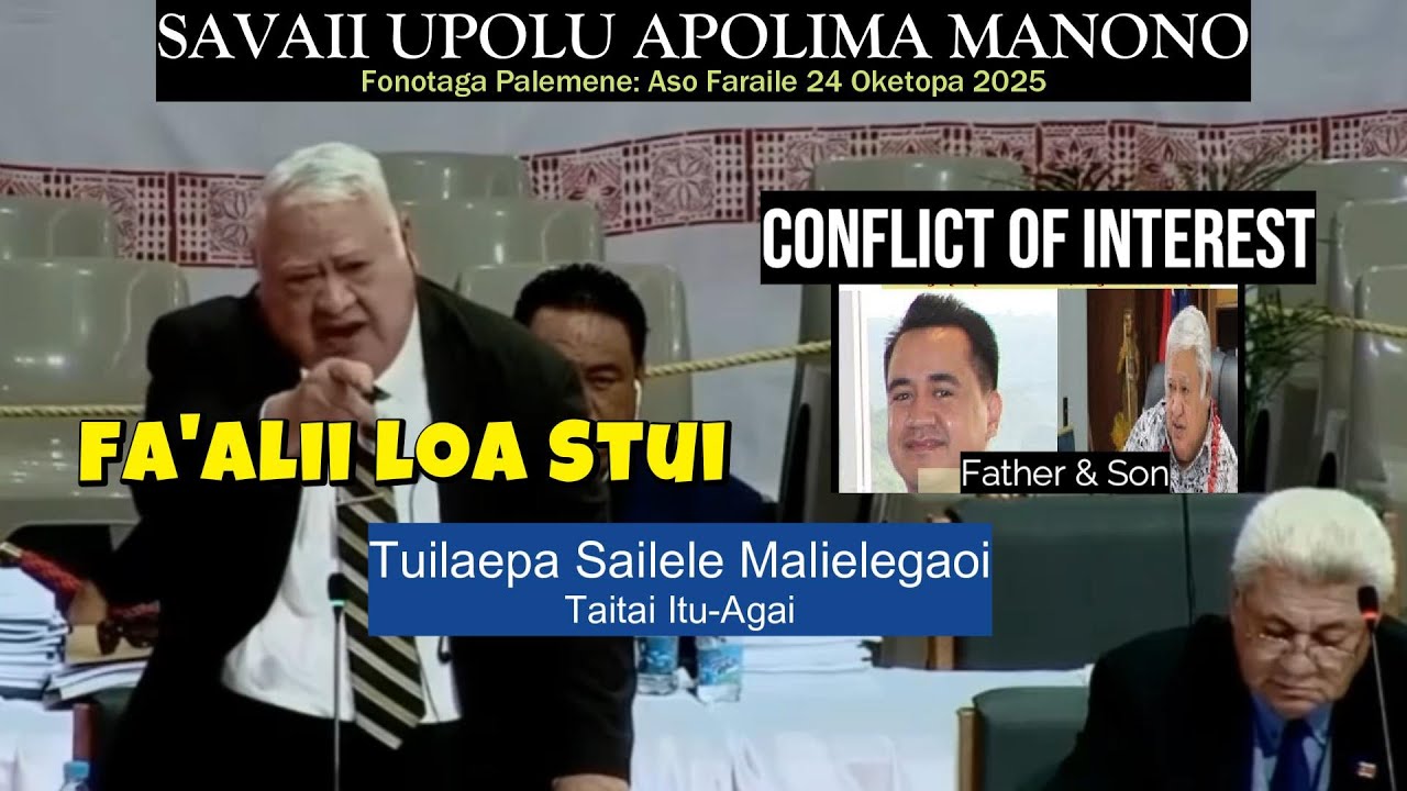VEVELA FINAUGA | Samoa Deputy PM vs Opposition LEADER | Fonotaga Palemene - Friday, 24th Oct 2025