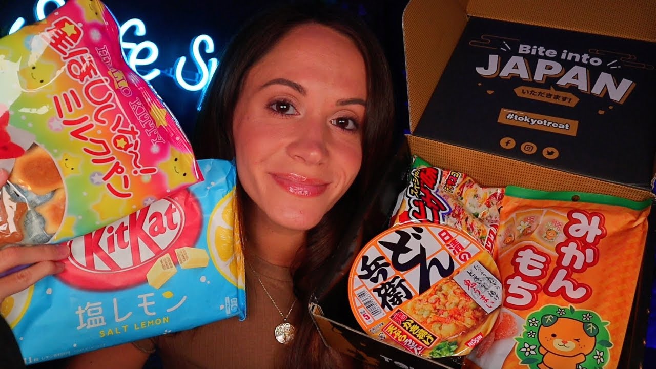 ASMR / Trying Japanese Treats (Tokyo Treat Unboxing)