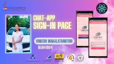 React Native Chat Application  || Sign In Process | Vinudhi Wahalathanthri | Java Institute ✨