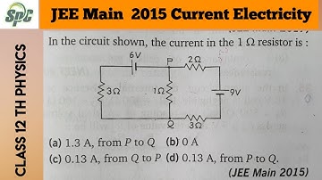 In the circuit shown,  the current in the 1 ohm resistor is     ..... [ JEE Main 2015 ]