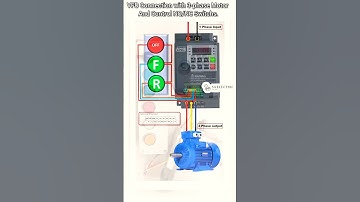 3-wire Controlling of Reverse/Forward Rotation VFD with 3-phase Motor Connection. #shorts