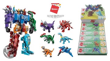 Transformers Combiner VOLCANICUS (DINOBOTS) Lego, Sura Mecha by QMAN - Unboxing & Speedbuild