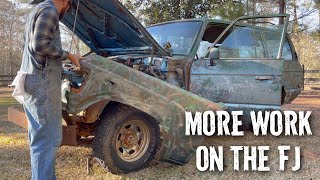 Working on the #FJ60 again! #Toyota #FJ #rustrepair