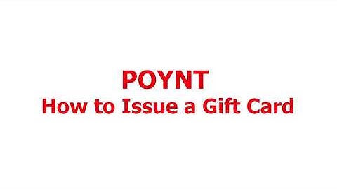 Factor4 Poynt - Gift Issuance by Swiping