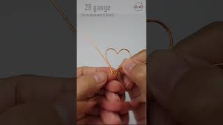 #shortsvideo | Heart cross pendant | Christian necklaces from copper wire #handmade #diy