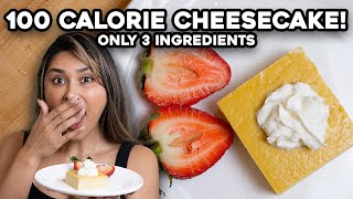 Creamy Cheesecake with Only 3 Ingredients! I Low Calorie | High Protein | Weight Loss