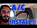 Van Life: Installing Window A/C Unit In Camper Van / RV - Air Conditioner Install Rear Window