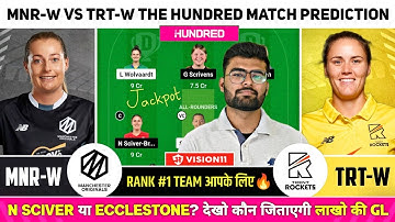 MNR-W vs TRT-W Dream11, MNR-W vs TRT-W Dream11 Prediction, MNR-W vs TRT-W Team Today, The 💯 2024