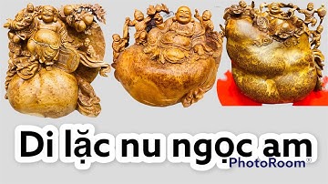 Tượng gỗ: Di Lặc Ngồi Bao Tiền gỗ nu ngọc am |Di Lặc Vác Đào |  Xưởng Tượng Gỗ
