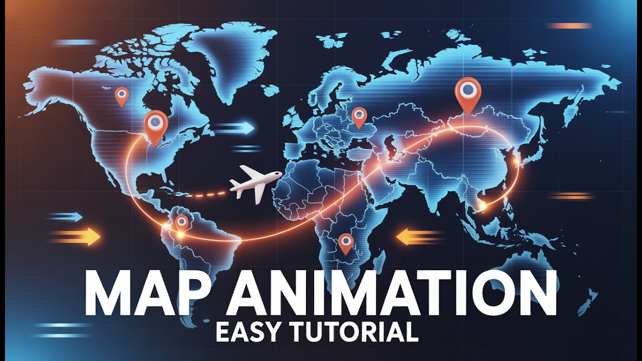 How to Make Map Animation Video Travel Map Animation Tutorial Easy ...