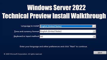 Installing Windows Server 2022 Technical Preview