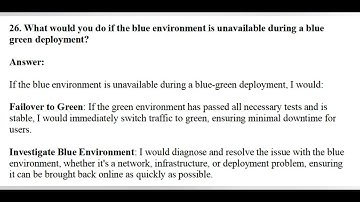 Blue Green Deployment Interview Questions |  DevOps Interview Questions