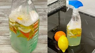 How to make a DIY cleaner with orange and lemon peels