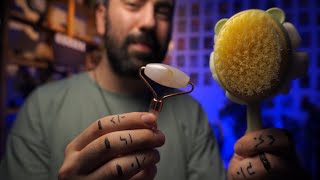 Enerjik Salınım Için Ultra Gerçekçi Şifalı Yüz Masajı Asmr