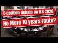 E- Petition debate on ILR 2026. No more 10 years ILR route? 