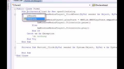 Visual Basic 2008 - Media Player