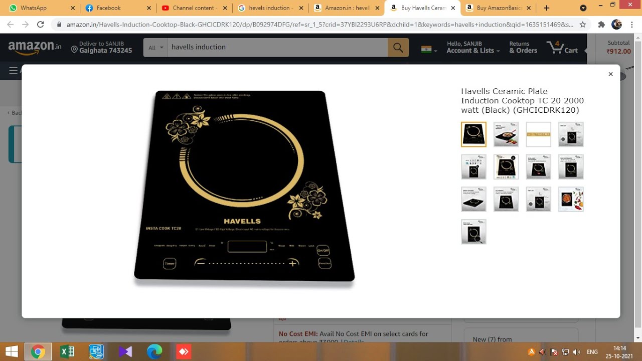 Havells Induction TC 20 2000 watt Review & AmazonBasics all NonStick review YouTube