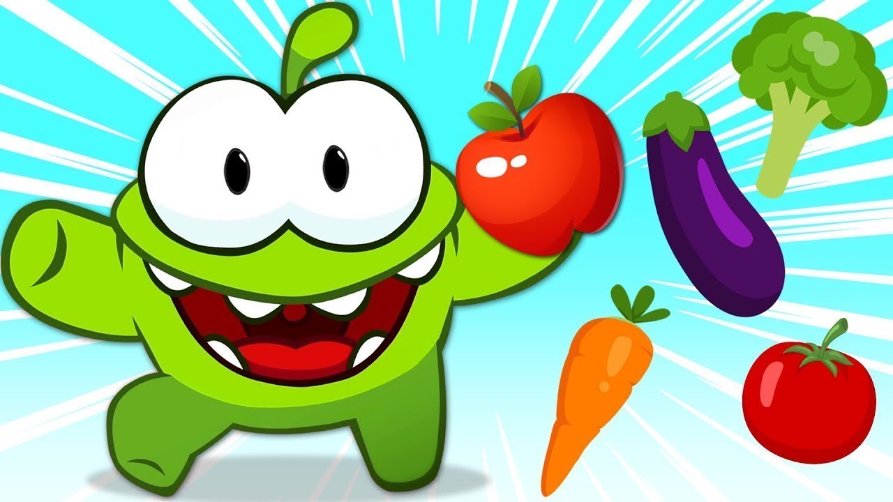 ⁣Aprende con Om Nom | Aprende Nombres de Verduras y Colores en Español con Om Nom