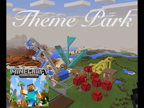 Minecraft PE Theme Park - YouTube