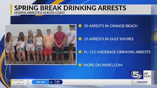 Dozens arrested during spring break across the Gulf