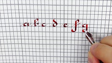 How to use the guidelines to improve the Ronde script – Alphabet - Handwriting practice