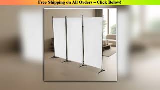 2.6x1.8m Folding Privacy Room Divider Tall Privacy Screen Portable Separating for Home Office