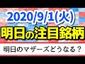 【JumpingPoint!!の10分株ニュース】2020年9月1日 (火)